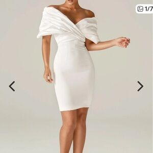 Elegant Off-Shoulder White Dress